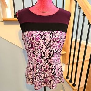 Calvin Klein Plum Shell Top‎ - Size Large - Like New